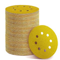 150PCS 150 Grit Gold Sanding Discs, 5-Inch 8-Hole Sandpaper by YEHBS