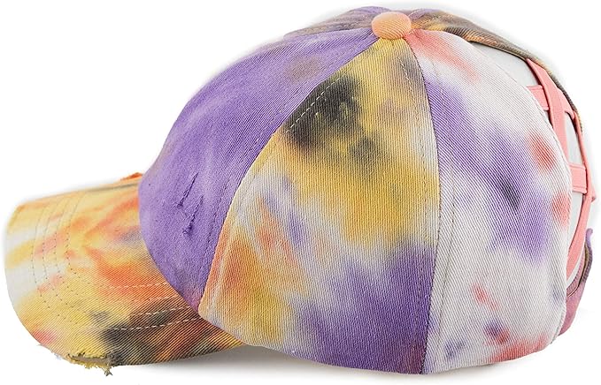 C.C Ponycap Messy High Bun Ponytail Adjustable Glitter Mesh Trucker Baseball Cap