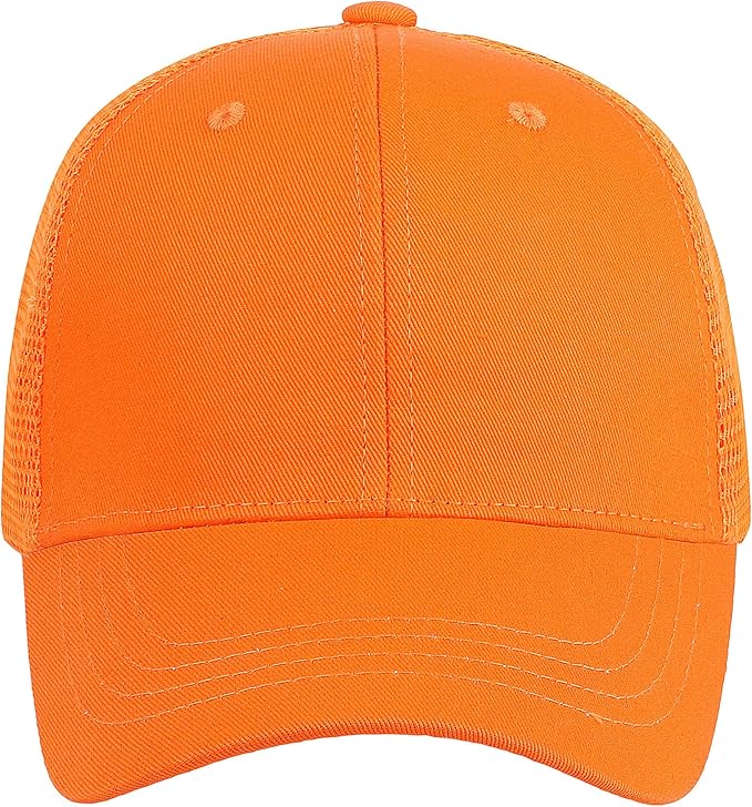 Falari Trucker Hat Baseball Cap Structured Plain Design 6 Panel, Adjustable Size