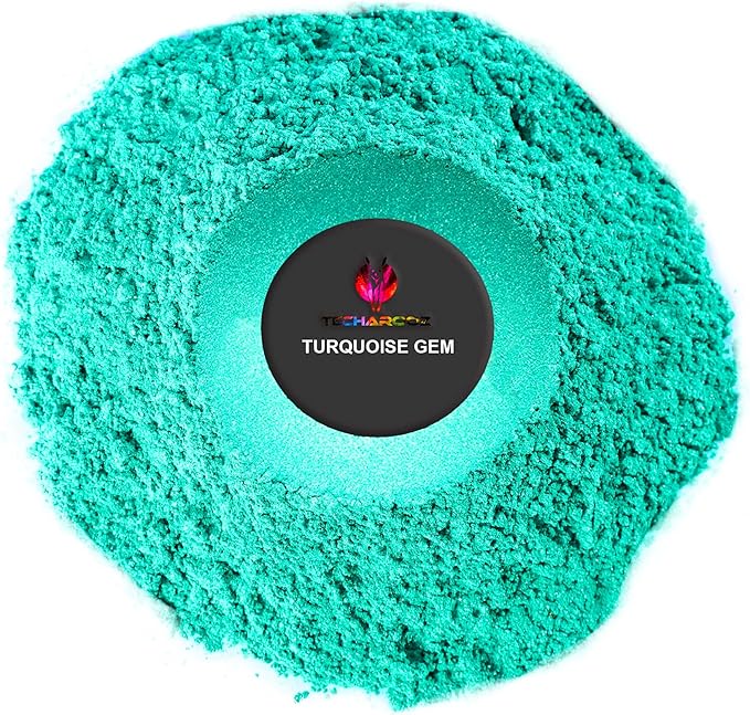 Turquoise Gem Mica Powder for Epoxy Resin 56g / 2oz. Jar - Image 2