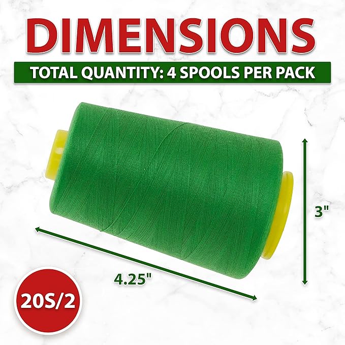 Mandala Crafts 4 Pack of Serger Threads Cones Spools - Image 4