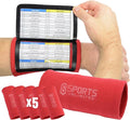 Sports Unlimited Adult Triple Wrist Coach, Football Wristbands for Plays, Baseball Wristbands, QB Arm Bands