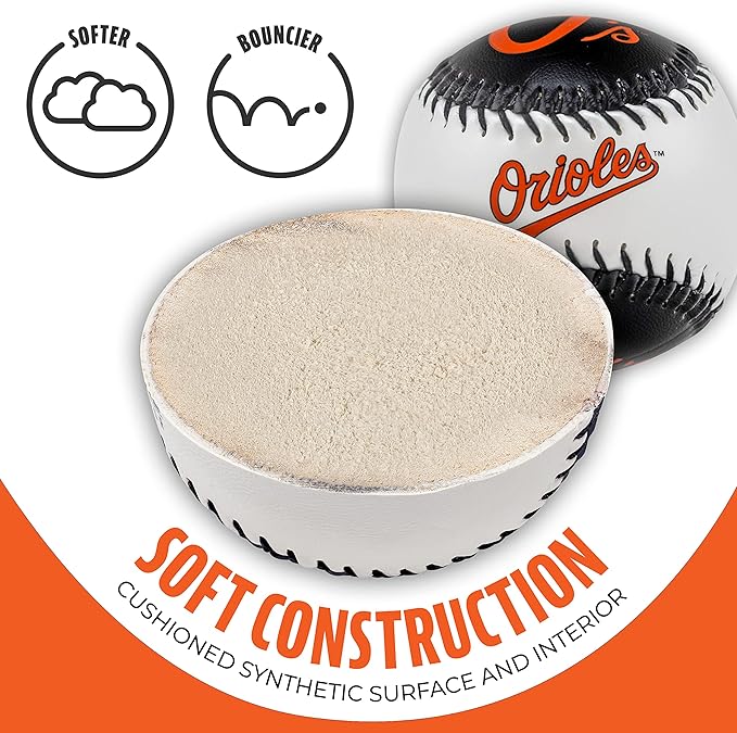 Franklin Sports MLB Team Soft Baseballs - Team Logo - Fan Shop Toy Baseball for Kids - Decoration for Desks and Office