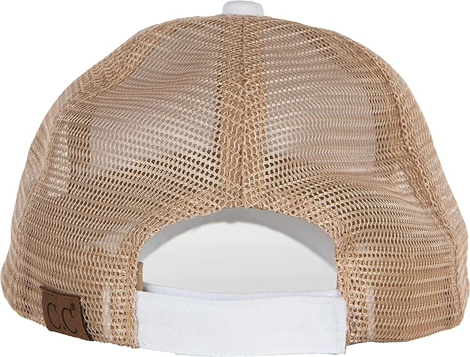Funky Junque Trucker Hat for Women – Distressed Low Profile Western Camo Baseball Cap with Mesh, Trendy and Adjustable Fit
