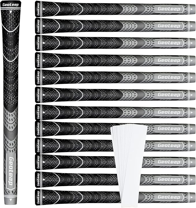 Geoleap Golf Grips Set of 13- Grips with Tapes and Grips with All Repair Kits for Choice,Hybrid Golf Club Grips All Weather Contral, High Feedback & Traction Golf Grips for Men and Women.