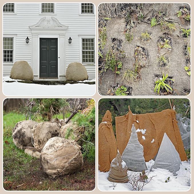 Garden Burlap Roll, Seed Cover, Weed Barrier, Aisle Runner Plant Cover Tree - Image 7