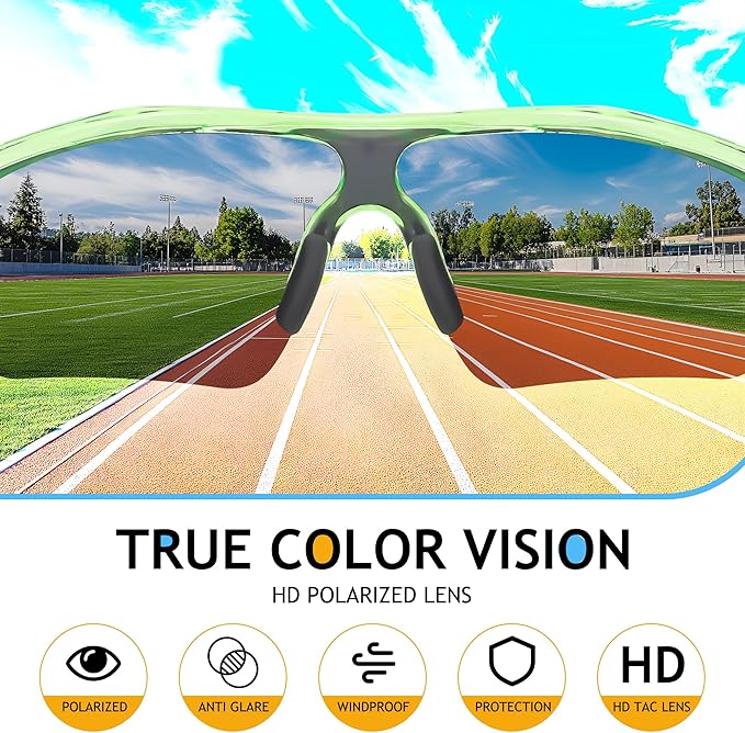 FEISEDY Kids Teens Baseball Polarized Sunglasses Sports TR90 Frame Boys Girls Cycling B2454