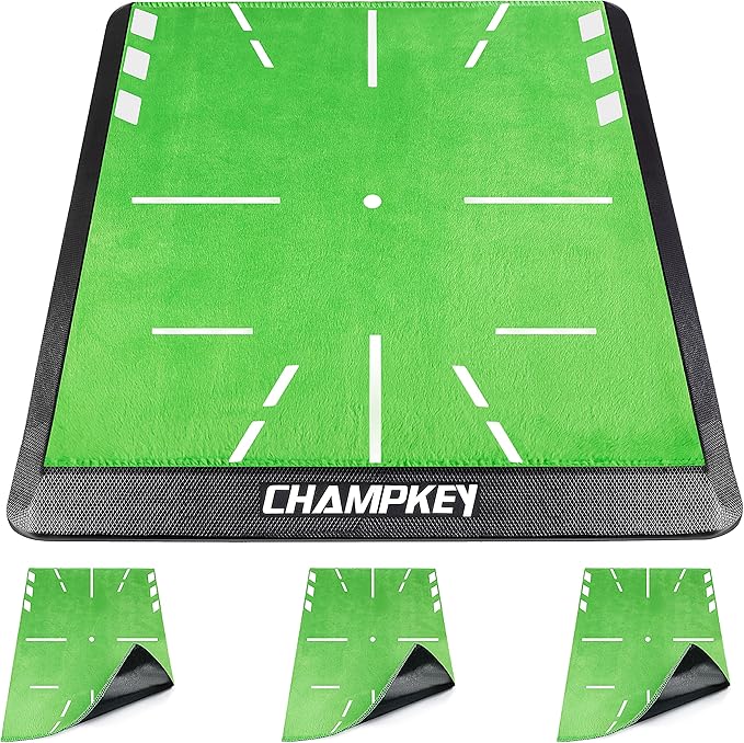 CHAMPKEY Heavy-Duty Golf Hitting Mat - Swing Path Feedback Golf Practice Mat - Ideal for Indoor and Outdoor Training