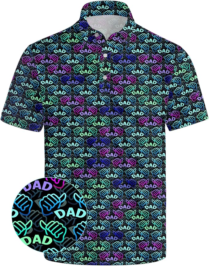 Mens Golf Shirts Golf Polo Shirts for Men Short Sleeve Polo Shirts Golf Gifts