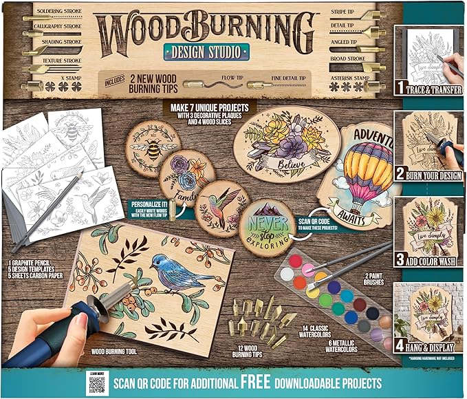 ArtSkills Wood Burning Tool Kit – 55 Piece Complete Woodburning Arts and Crafts - Image 9
