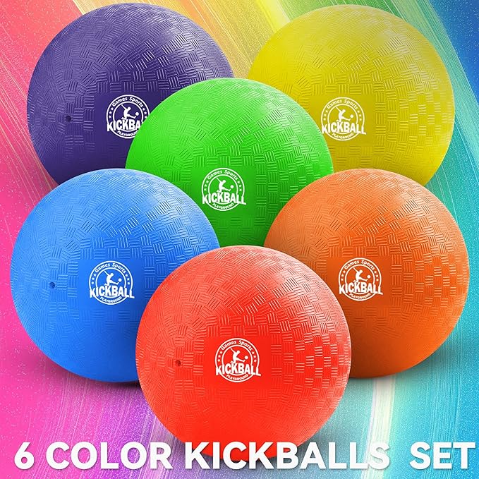10 Inch Kickball Playground Balls 6 Pack or 12 Pack, Playground Balls - Image 5
