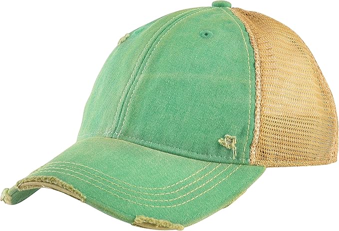 Vintage Distressed Baseball Cap – Unstructured Fit Adjustable Snapback Hat for Men & Women
