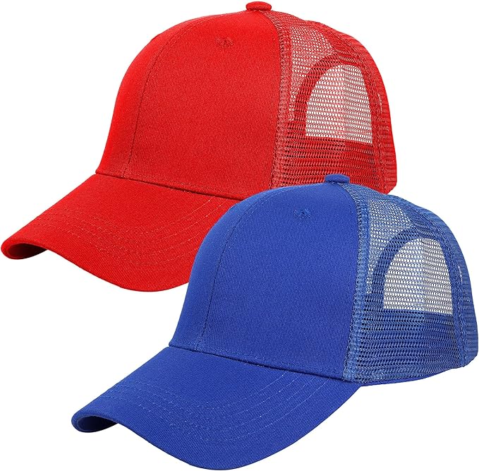 Falari Trucker Hat Baseball Cap Structured Plain Design 6 Panel, Adjustable Size