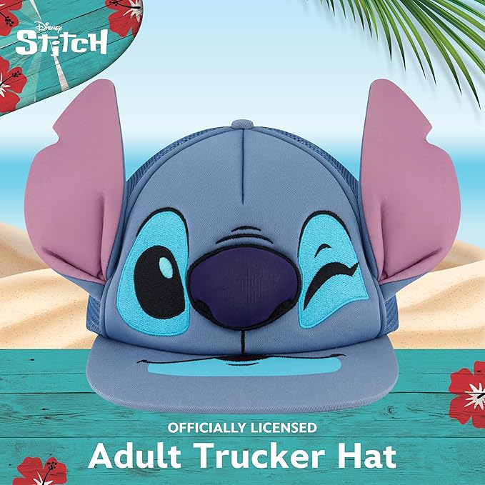 Disney Stitch Dad Hat, Adult Cotton Baseball Cap with Curved Brim