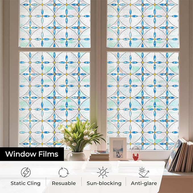 3D Stained Glass Window Film, Decorative Window Privacy Film - Image 5