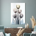 Empire Art Direct 48"x32" Frameless Tempered Glass Wall Art, Springing Tulips by EmpireArtDirect