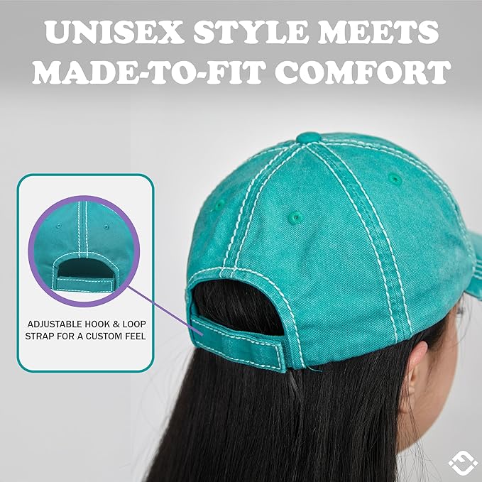 Funky Junque Distressed Vintage Baseball Cap - Embroidered Patch Women's Hat - Holiday, Lifestyle & Patriotic Designs