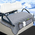 YOKYHOM Golf Cart Seat Covers with 4 Front Pockets, Thick Seat Towel Blanket with Non-Slip Backing, Fits EZGO, Club Car, Yamaha and More 2 & 4 Passenger Golf Carts, Gray