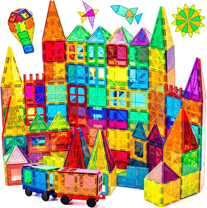 cossy 120Pcs Magnetic Tiles Magnetic 3D Building Blocks Set Educational by cossy