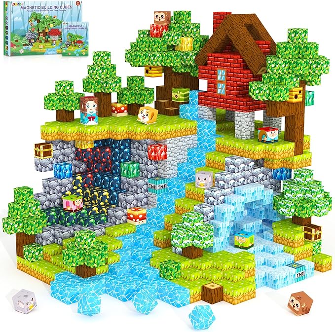 Magnetic Blocks, Magnet Cubes Building Blocks Toddler Travel Toys by Unknown