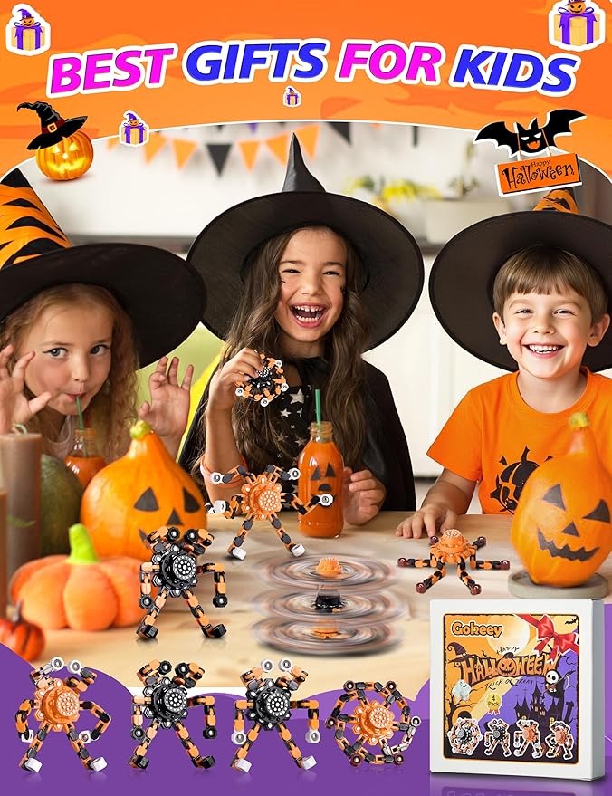 Halloween Toy Gifts for Kids Transformable Fidget Spinners for Adults Stress - Image 4