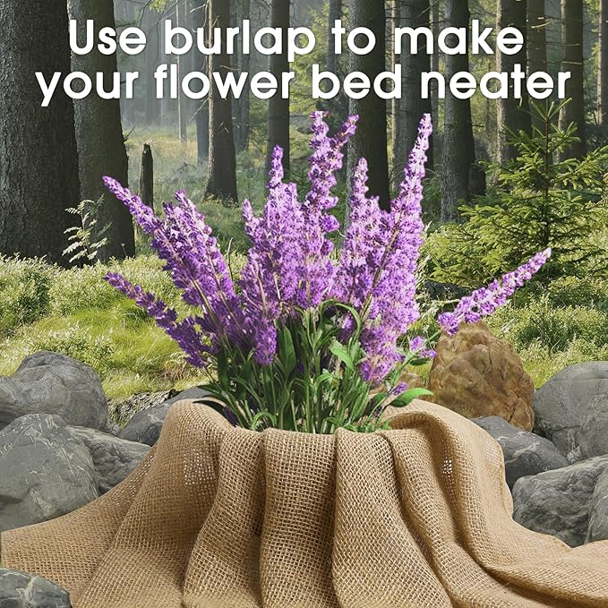 Burlap Fabric - Garden Burlap Fabric Roll Natural Jute Outdoor Fabric Burlap - Image 6