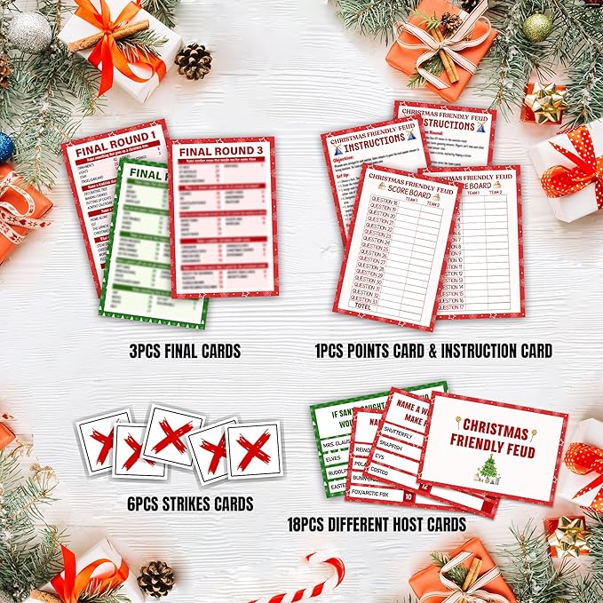 Christmas Friendly Feud Game, Funny Christmas Party Games, Friendly Feud Trivia - Image 3