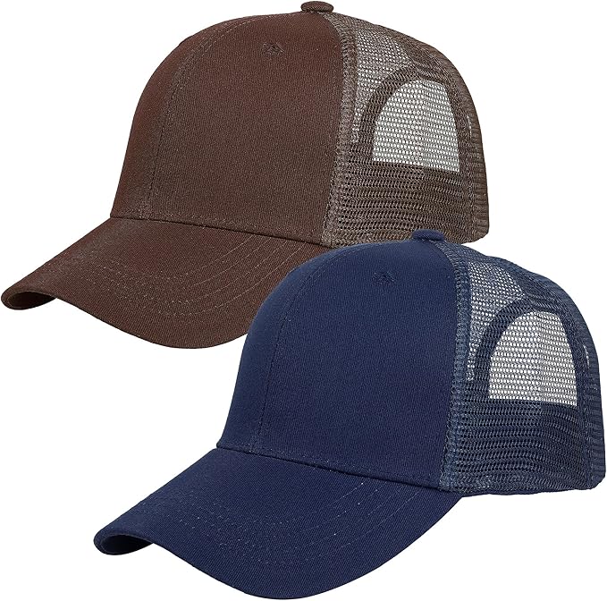 Falari Trucker Hat Baseball Cap Structured Plain Design 6 Panel, Adjustable Size