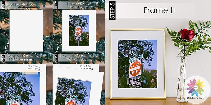 Mat Board Center, 8x10 for 5x7 Black Picture Mat Sets - Image 8