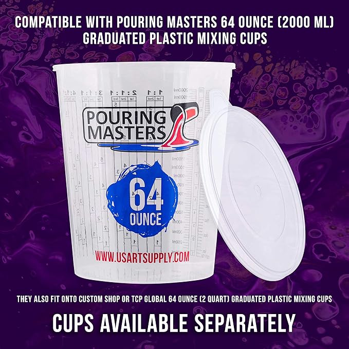 Pouring Masters 12-Pack Mixing Cup Lids - Image 4