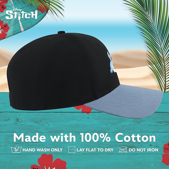 Disney Stitch Dad Hat, Adult Cotton Baseball Cap with Curved Brim