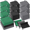 Batiyeer 30 Pcs Golf Towels Bulk for Bags 16'' x 16'' Microfiber Fabric Golf Towel with Clip Waffle Pattern for Men Mini Tournament Fitness Yoga Camping(Black,Gray,Green)