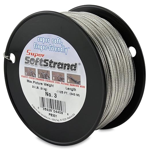Super Softstrand, Vinyl-Coated Stranded Stainless Steel Picture Wrapping Wire by WCS