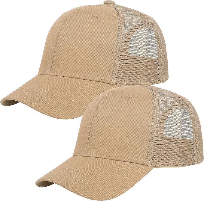 Falari Trucker Hat Baseball Cap Structured Plain Design 6 Panel, Adjustable Size