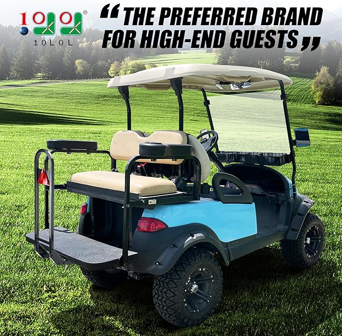 10L0L Universal Golf Cart Rear Seat Safety Grab Bar Fits for Club Car DS Precedent EZGO TXT RXV