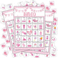 Pink Shower Party Bingo Cards, Shower Bingo Game, Shower Party Games by Disfuco