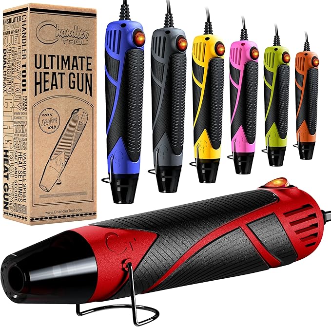 Heat Gun for Crafting, Mini Dual Temp Hot Air Gun Tool for Epoxy Resin by ChandlerTool
