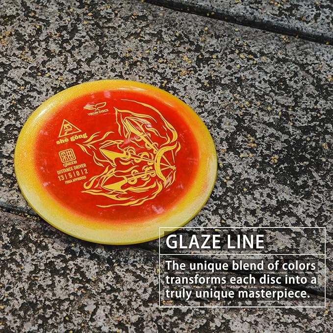 Yikun PDGA Approved Stable Distance Driver - 170-175g Professional Disc Golf Driver | Glow & Glaze Line Options | Perfect for Outdoor Games & Competition
