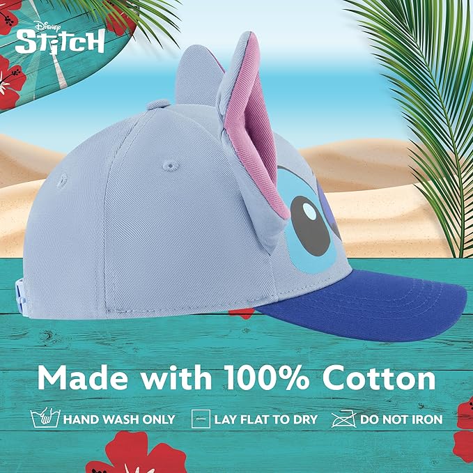 Disney Stitch Dad Hat, Adult Cotton Baseball Cap with Curved Brim
