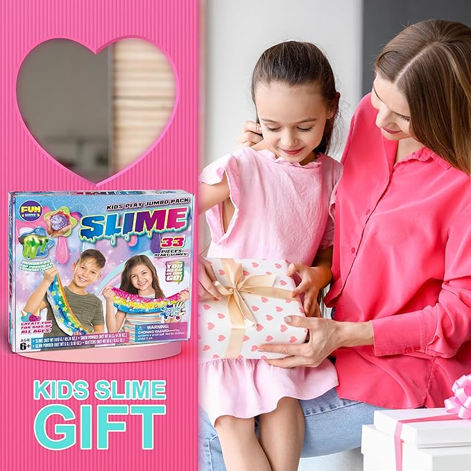 33 Cups Jumbo Slime Kit for Kids, FunKidz Premade Ultimate Slime Pack to DIY - Image 6