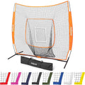GoSports 7 x 7 ft Baseball & Softball Nets - Available in Team Colors - Batting & Pitching Net with Strike Zone