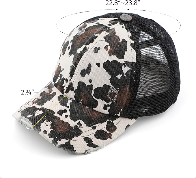 C.C Ponycap Messy High Bun Ponytail Adjustable Glitter Mesh Trucker Baseball Cap