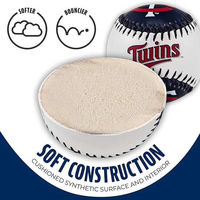 Franklin Sports MLB Team Soft Baseballs - Team Logo - Fan Shop Toy Baseball for Kids - Decoration for Desks and Office