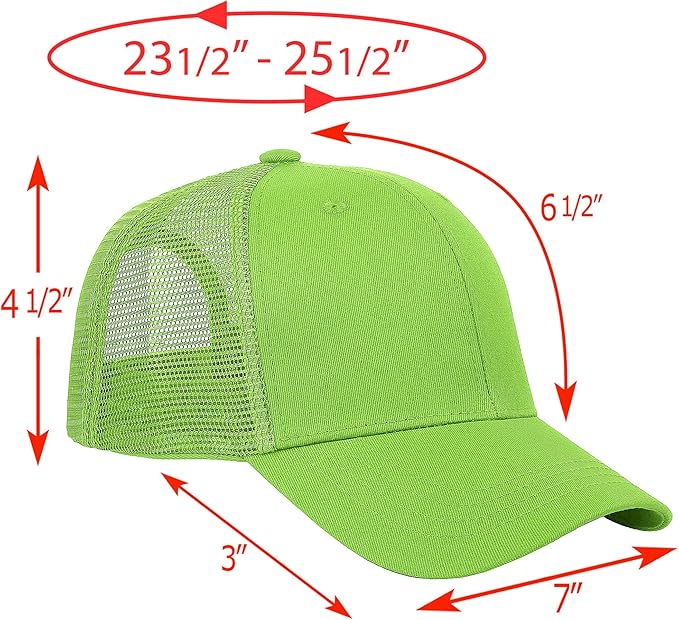 Falari Trucker Hat Baseball Cap Structured Plain Design 6 Panel, Adjustable Size