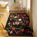 Rugcomf Bedroom Rug 3x5 Rug Washable Area Rug Non Slip Low Pile Boho Floral by Rugcomf