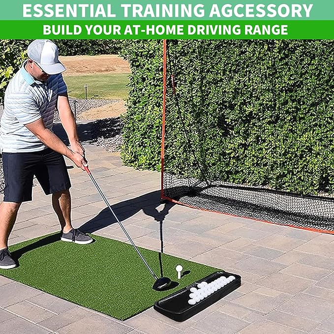 Commercial-Grade Golf Ball Tray, Holds 100 Balls, Features a Durable, high-Strength Plastic Base, and is Compatible with All Hitting mats.