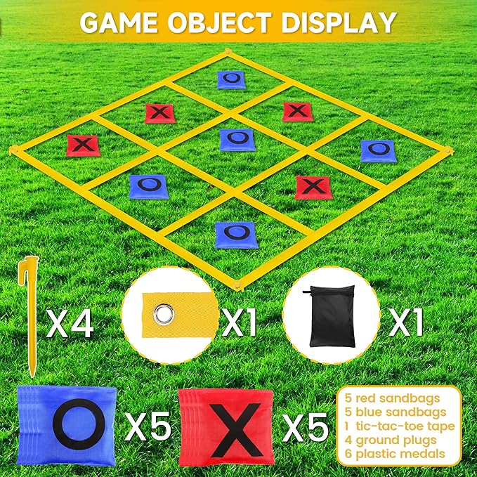 Outdoor Giant Tic Tac Toe Bean Bag Toss Games - Image 4