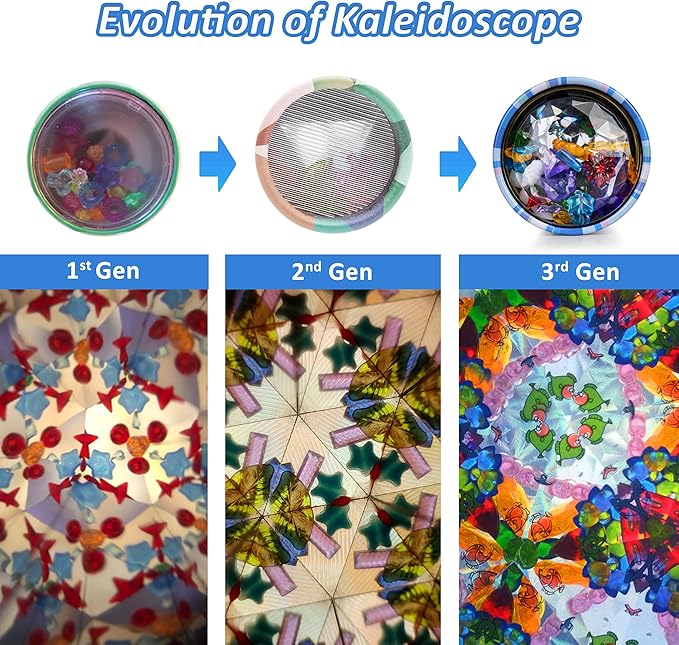 Classic Tin Kaleidoscopes 2 Pack, Discover Hidden Animals, Crystal Clear View - Image 5