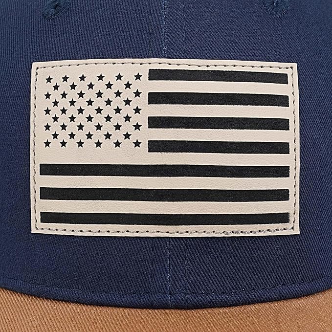 American Flag Trucker Hat - Snapback Hats for Men Women Baseball Cap - Breathable Mesh & Adjustable Fit for Casual Wear