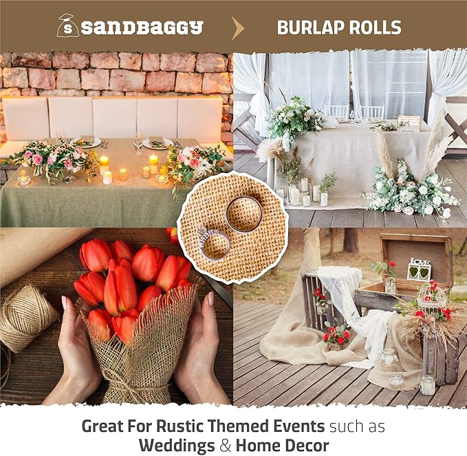 Sandbaggy Burlap Fabric Roll | 40 Inch by 300 ft | Great - Image 3